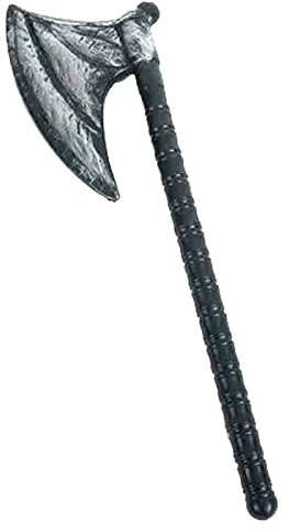 Tradineur - Hache Viking - Fabriqué en plastique - Convient aux jeunes et aux adultes - Accessoire pour carnaval, Halloween et célébrations - 77 cm de hauteur.