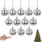 Taicols 12 Stück Disco Spiegelkugel, Silber Spiegelball, 4cm, Kunststoff, Party, Hochzeit, Weihnachten