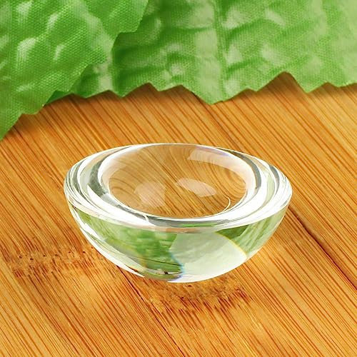 FASOLI Halbkugel-Lupe, 40/60/80 mm, klare Halbkugel, Kristallkugel, Briefbeschwerer, Vergrößerungsglas, Flache Rückseite, Dekor, Geschenk, 1 Stück (Color : 40MM)