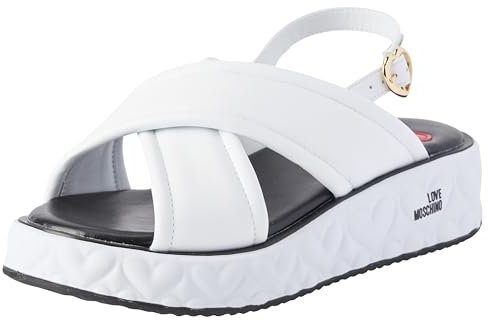 Love Moschino Sandali Donna, Bianco, 39 EU