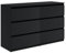 Tesconcept Kommode mit 6 Schubladen 140cm Schwarz Matt, Sideboard Schrank, Mehrzweckschrank Regal Wohnzimmer Schlafzimmer Möbel | 140x77x33cm | Spanplatte Plattenstärke 16mm4