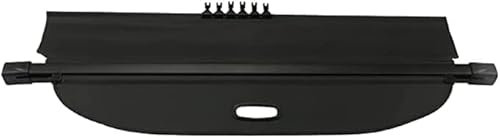 HALEUP Einziehbarer Auto Laderaumabdeckung, für VW Polo 2020 2021 Kofferraum Aufbewahrung Paketregal Hutablage, Frachtabdeckungen für Automobile,A-Black