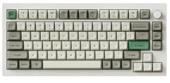 Keychron Q1 Max QMK/VIA Kabellose Mechanische Tastatur, Vollmetall, Programmierbarer Knopf, 2.4 GHz/Bluetooth/Kabelgebundene Tastatur mit Hot-Swappable, Shell White, Gateron Jupiter Brown