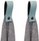 Handles and more - 2 x Handtuchhaken magnetisch - Blassgrün - 2,5 x 7,4 cm - inkl. Befestigungsmaterial - Handtuchhalter aus echtem Leder - Magnetschlaufe für Handtücher & Geschirrtücher - Wandhaken