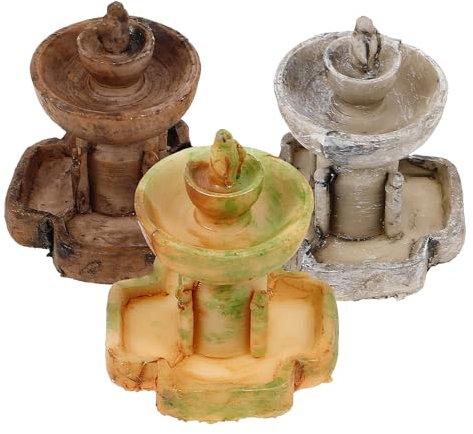 PHENOFICE 3 Pezzi Micro Fontana Paesaggio Paesaggio Fontana Finta Scenario Simulazione Fontana Accessori Da Giardino Decorazione Micro-Paesaggio Decorazione Fontana Di Simulazione