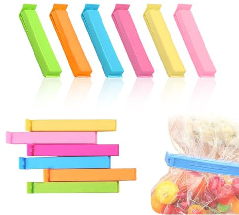 QOWUXHZ 12 Piezas Pinzas Bolsas Alimentos Pinzas Cocina Bolsas 7/11Cm Pinzas Cierre Bolsas Color Pinzas Bolsas Alimentos Pinzas Comida Plastico Para Galletas De Nueces De Café