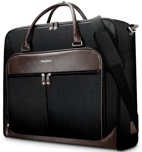 Noozion Kleidersack für Reisen, große Handgepäcktasche für Business bis zu 4 Anzüge, faltenfreier Kleidersack zum Aufhängen von Kleidung mit Schultergurt, Laptopfach und Nass-Trocken-Tasche