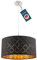 bmf-versand® moderne LED Hängelampe schwarz 140 cm - Hängeleuchte mit Textil Schirm - Pendelleuchte - Innenbeleuchtung für Wohnzimmer & Esstisch - Esszimmerlampe hängend - Designer Deckenleuchte