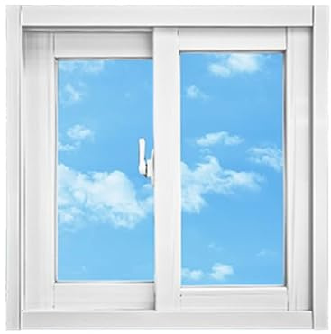 PFCDZDU Ventana Repuesto, Ventana Corrediza Horizontal con Ventilación, Aislamiento Acústico Panel Ventana Vidrio Templado Transparente para Cocina Baño Cafeterías(Blanco,60x70CM)