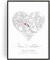 Artower® Wo Alles Begann Personalisiertes Poster - Jahrestag Geschenk für Ihn & Sie | Geschenk zum Hochzeitstag oder Pärchen Geschenk | Ideal als Partner Geschenk für Frauen & Männer