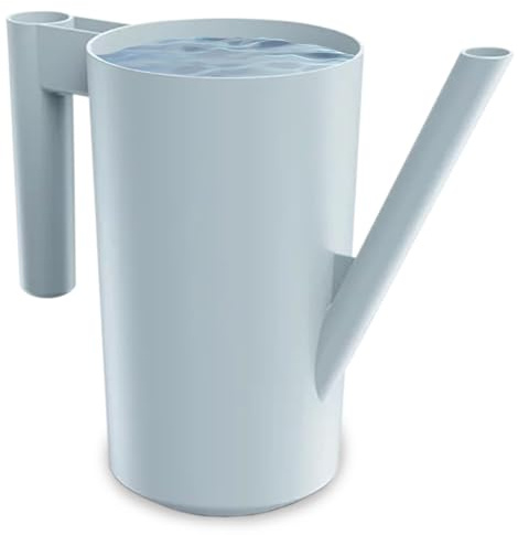 PECZEKO Annaffiatoio 2,0 litri per casa e giardino – in plastica robusta – annaffiatoio per annaffiare facilmente fiori, piante e piante da camera da letto, 1 set (1 confezione) grigio