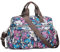KONO Damen leichte Handtasche, Wasserdichte Umhängetasche mit Blumenmuster, Groß Henkeltasche für Frauen, Multifunktionale Schultertasche für Reisen, Shopper, Arbeit(Marineblau)