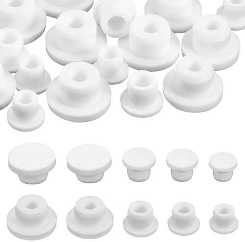 35 tapones de silicona para sal y pimentero, 5 tamaños 10, 12, 13, 15, 16 mm, tapones para salero y pimentero, tapón de repuesto reutilizable para salero y pimentero