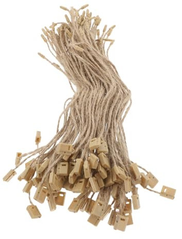 Ciieeo 100 Piezas De Cuerda De Bola De Navidad Etiquetas De Cuerda Etiquetas Decorativas para Cinturón Colgante De Campana Etiquetas De Cuerda De Hilo Etiquetas De Cuerda De Gancho