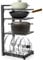 CASONNIK Pot Rack Organizers:4-Tier Adjustable Heavy Duty Pan Organizer for Cabinet ，Multiple Use Modes，Pot & Pan Rack for Kitchen Counter and Cabinet