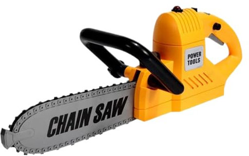 Pesoncarl Kids Chainsaw 1: 1 Scala Giocattolo Realistico a Batteria a Batteria alimentata educativa Finta giocata addomina, Regali per Bambini, Giallo, Giocattoli