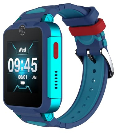 TCL MOVETIME Family Watch 2 - Smartwatch 4G per bambini, GPS, videochiamate, monitoraggio dell'attività fisica, blu