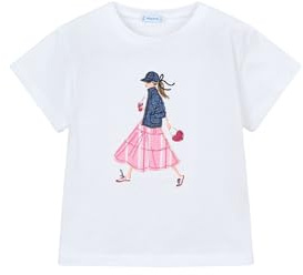 Mayoral T-Shirt Kurzarm für Mädchen Weiss 8 Jahre (128cm)