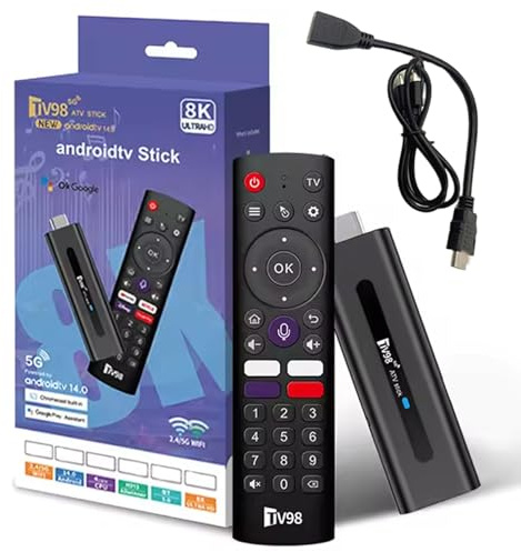 TV Stick 4K 2GB+16GB Voice Control H313 WiFi5 Dual Band Quad-Core 64bit HDR10+ Smart TV