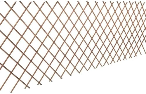 Weidenzaun 5er Set, 180x90 cm ausziehbar, Rankgitter Natur Weide, Gartenzaun Sichtschutz für Kletterpflanzen, Tierbarriere, Gartenbegrenzung