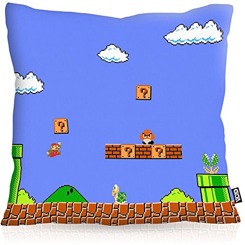 VOID 8-Bit Level Power Kissenbezug Kissenhülle Outdoor Indoor super Videospiel Konsole SNES n64, Kissen Größe:40 x 40 cm