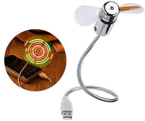 USB-LED Lüfter-Uhr, Mobile USB-Powered tragbaren, Mini USB Schwanenhals Fan für Laptop und PC