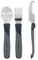 Twistshake Stainless Steel Baby Cutlery Set | Baby Spoon + Baby Fork + Baby Knife | BPA-Free Baby Weaning Cutlery Set | Learning Cutlery Set for Kids | Children Cutlery Set | 12 m+ | Black
