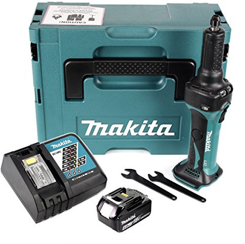 Makita DGD 800 RM1J Akku Geradschleifer 18V + 1x Akku 4,0Ah + Ladegerät + Makpac