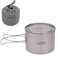 Lixada Titanium Pot Cup, 900ML Ultralight Portable Cup Appeso pentola con Coperchio e Manico Pieghevole per Esterni Campeggio, Cup