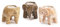 Fossilstone Collection Teelichthalter-Kollektion mit Elefantenmotiv aus Marmor
