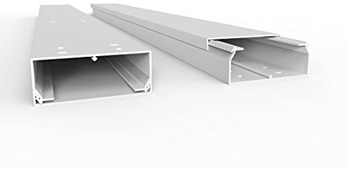 1 m Kabelkanal L x B x H 1000 x 100 x 40 m, PVC, Kabelleiste, Schraubbar, weiß, reinweiß