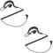 HYS G Shape Earphones 2.5 mm Earphones Pure Headset for Kenwood HYT Motorola 2.5 mm Radio Speaker Microphone Handheld Microphone (Pack of 2)