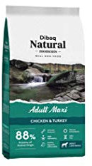 Dibaq Natural Moments Dog Adult Maxi: Hühnchen und Truthahnfutter für erwachsene Hunde mit großer Rasse, 15 kg