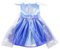 Lito Angels Schneekönigin Elsa Kleid mit Schleppe für Baby Mädchen Eiskönigin 2 Prinzessin Kostüm Verkleidung Größe 12-18 Monate 86 Blau