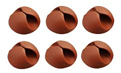 Rohans Premium Cable Tidy Clips Management Desktop Cord Holder and Hook Adhesive Charging Power Cable Drop Wire Organizer System for TV PC Laptop Home Office Desk (Brown, Quantity x 6)