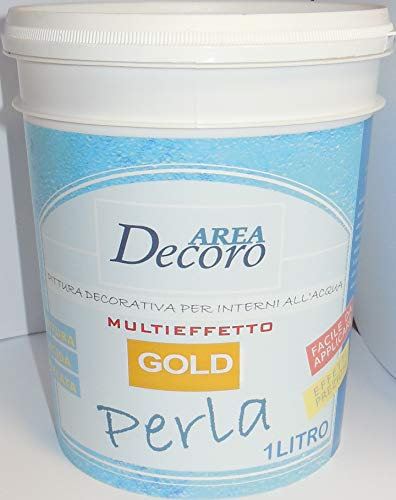 Perla pintura decorativa para interiores, acabado en esponja dorada 1 l