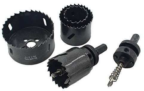 BOZONLI Scie Cloche en Acier Rapide Ø 57mm, Scie Trèpan pour des Coupes dans Le Bois,Le placoplâtre, Le contreplaqué, l'aluminium,la tôle de Fer