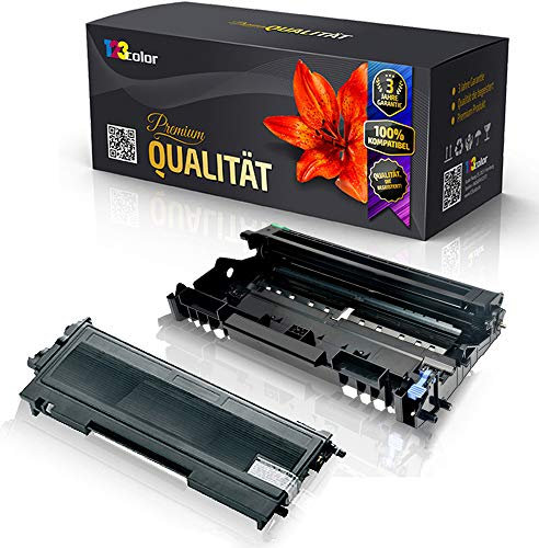 Print-Klex Kompatible Toner mit Trommel für Brother DR2005 & TN2005 HL2035 HL2035 R HL2037 DR 2005 DR-2005 TN 2005 TN-2005 Schwarz Farblos - Office Pro Serie