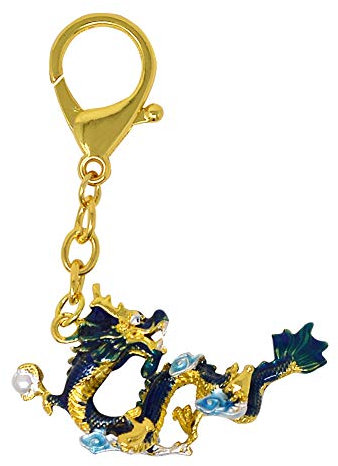 juanxian Schlüsselanhänger mit Drachenmotiv, himmlischer blauer Drache, W4255