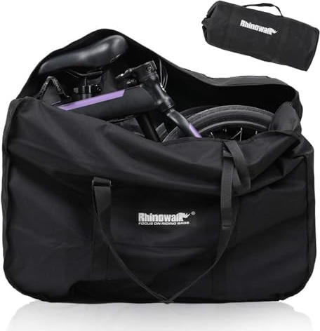 Rhinowalk Faltbare Fahrradtasche für 20/26 Zoll Falträder – wasserdichte Fahrrad-Reise-Tragetasche, Outdoor, Fahrrad-Transporttasche für Autos, Zug, Flugreisen (schwarz, 66 cm)