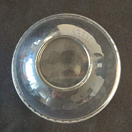 Plastic Cup Lids for 9oz 12oz 16oz 20oz Clear Plastic Cups 95mm Dome Lids and Straw Slot Lids (Dome Lid No Hole, 100)