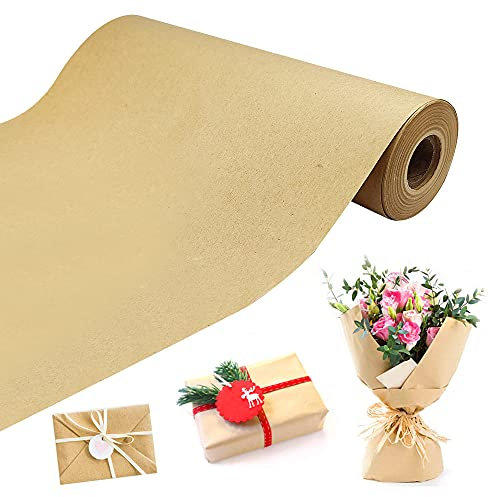 SPEACOUR Rouleau de Papier Kraft 30cm*30m Papier d'Emballage kraft Brun Papier d'Emballage Marron Papier Kraft Épais pour l'Emballage, Envoi, Décoration de Cadeaux, Noël, Anniversaire,DIY,Artisanat