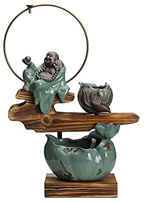 Fontane da tavolo Desktop Fountains Chinese Zen Water Fontana Decorazione creativa Arredamento per la casa Decorazione Buddha □ Per ufficio e arredamento per la casa .Decorazione della fontana