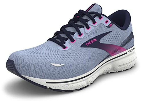 Brooks Damen Ghost 15 Sneaker, Kentucky Blue Pecoat Pink, 37.5 EU