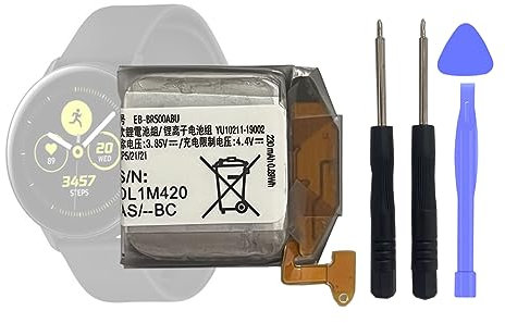 Batterie de Remplacement EB-BR500ABU Compatible avec Samsung Galaxy Watch Active SM-R500 40mm with Tools