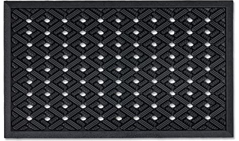Gummimatte außenbereich Türvorleger 45x75 cm - Dynamic Outdoor Türmatte Gummi Fußmatte außen rutschfest und robust - Fußabtreter aussen - Höhe 13mm