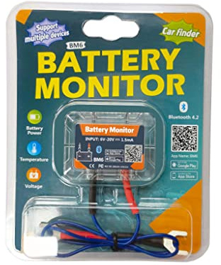 Battery Monitor BM6 device for Cars & Campervans 12V Battery/leisure battery tester Compatible with Android iOS and Ipad with bluetooth 4.0 and above.
