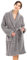 HOMELEVEL Accappatoio Donna Spugna Morbida Senza Cappuccio - Vestaglia Donna Pile Soffice - Veste da Camera - Asciugamano Palestra con Tasche Piscina