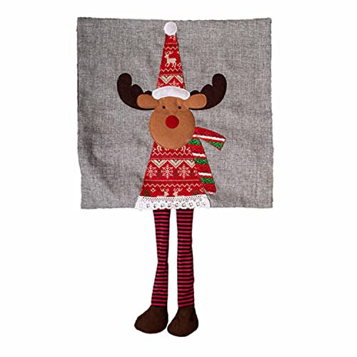 Mojawo Weihnachtskissen Dekokissen Kinderkissen Sofakissen Kuschelkissen Plüschkissen Kinder Kissen Elch 45x45cm
