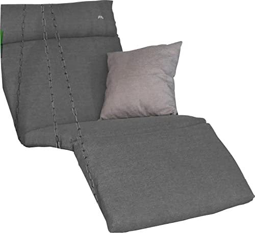 Angerer Freizeitmöbel GmbH Hollywoodschaukel Auflage 1-Sitzer Swing Smart - passend für viele 1-Sitzer Hollywoodschaukeln mit Fußteil - Schaukelauflage Made in Germany (Hellgrau)